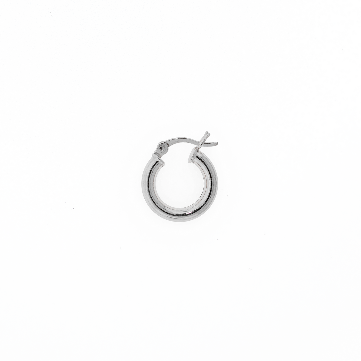 Hoop Earring 3 mm Silver - Rhodium