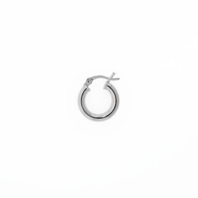 Hoop Earring 3 mm Silver - Rhodium