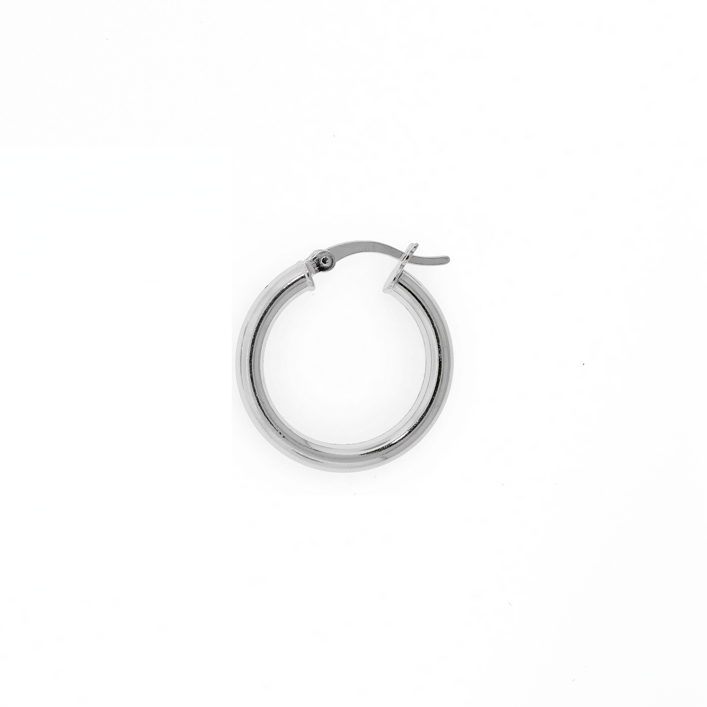 Hoop Earring 3 mm Silver - Rhodium