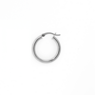 Hoop Earring 3 mm Silver - Rhodium