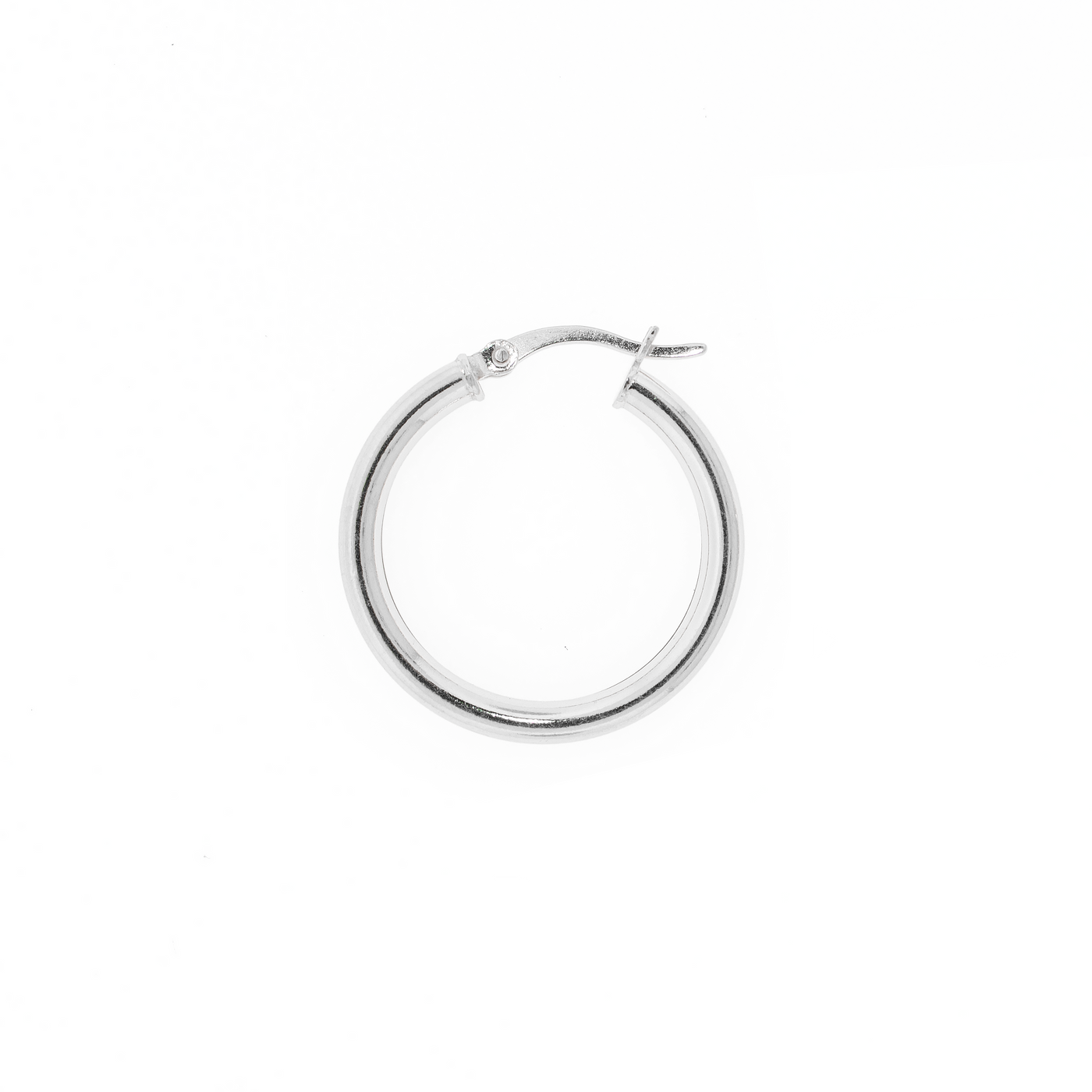 Hoop Earring 3 mm Silver - Rhodium