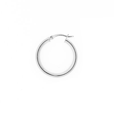 Hoop Earring 3 mm Silver - Rhodium