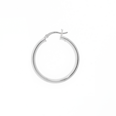 Hoop Earring 3 mm Silver - Rhodium