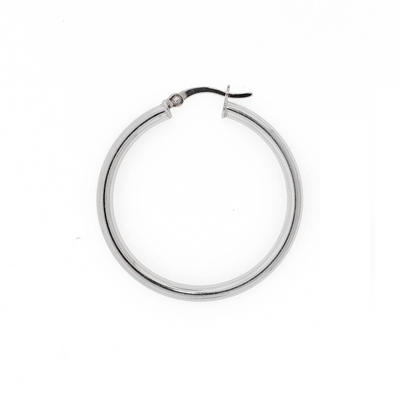 Hoop Earring 3 mm Silver - Rhodium