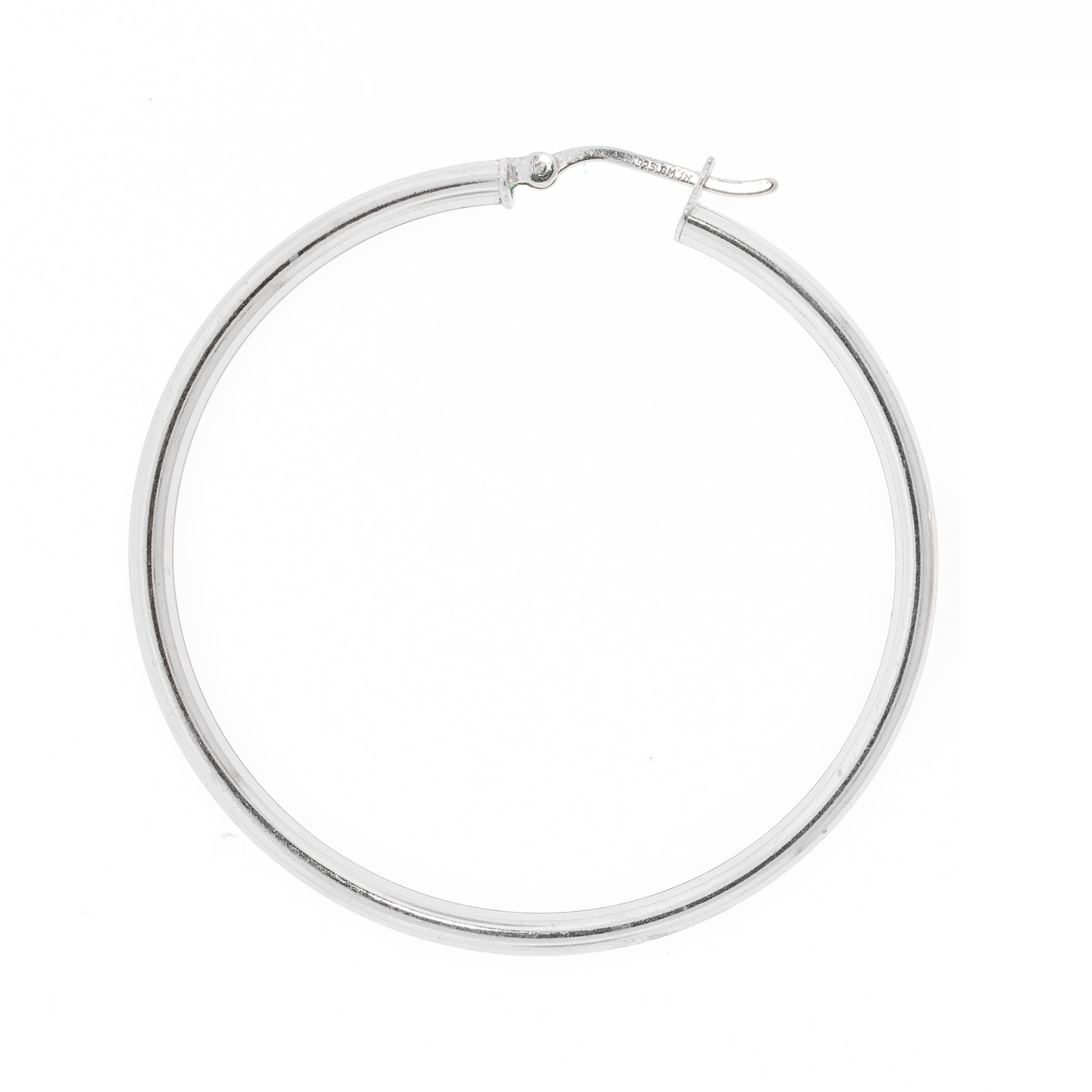 Hoop Earring 3 mm Silver - Rhodium