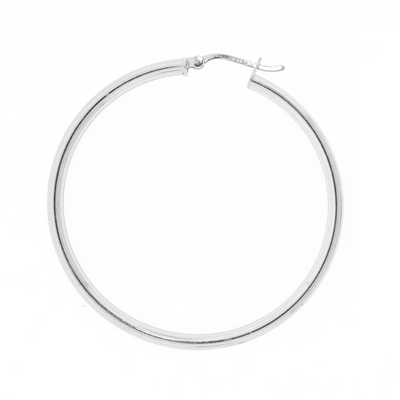 Hoop Earring 3 mm Silver - Rhodium