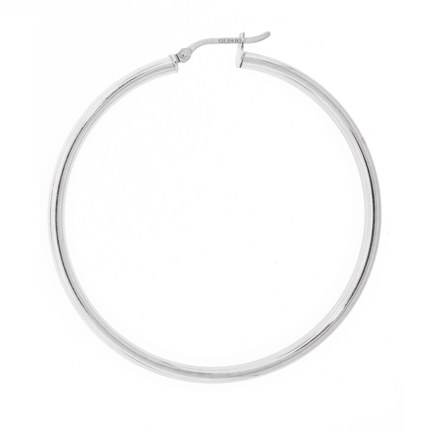 Hoop Earring 3 mm Silver - Rhodium