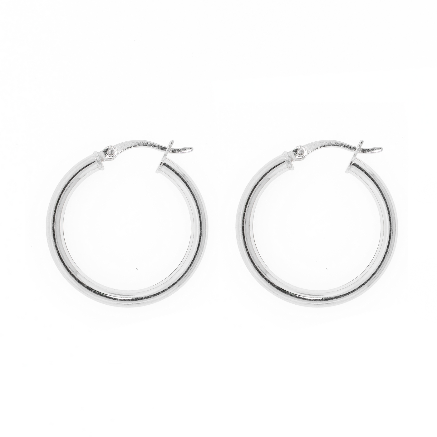 Hoop Earring 3 mm Silver - Rhodium